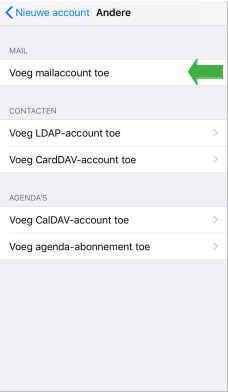 voeg e-mailaccount toe