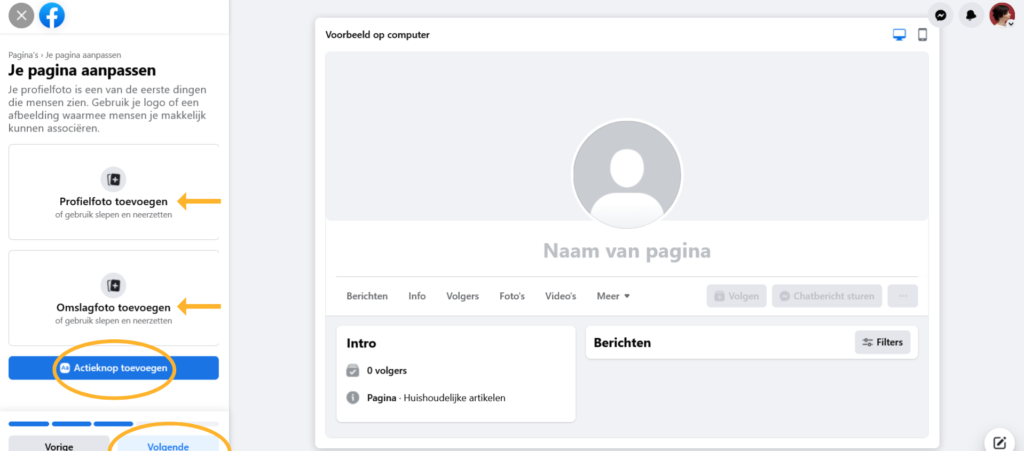 Facebook bedrijfsprofiel aanmaken